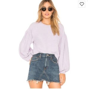Free People Lavender Sleeve Shirt